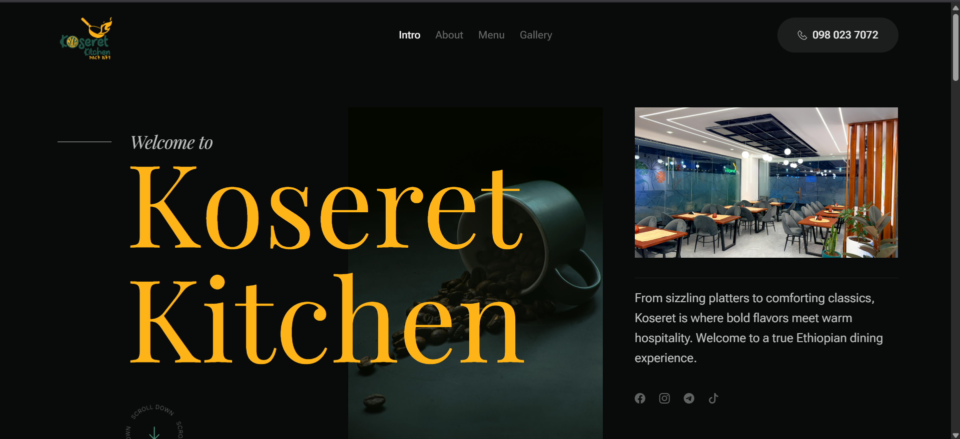 Koseret Kitchen Website